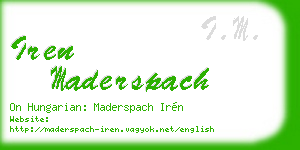 iren maderspach business card